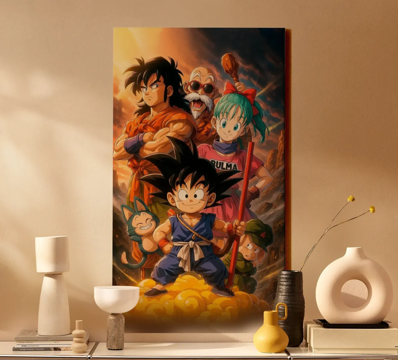 Kleine zoon Goku Dragon B - Klassiek canvas met Baklijst van sophielouise.designs