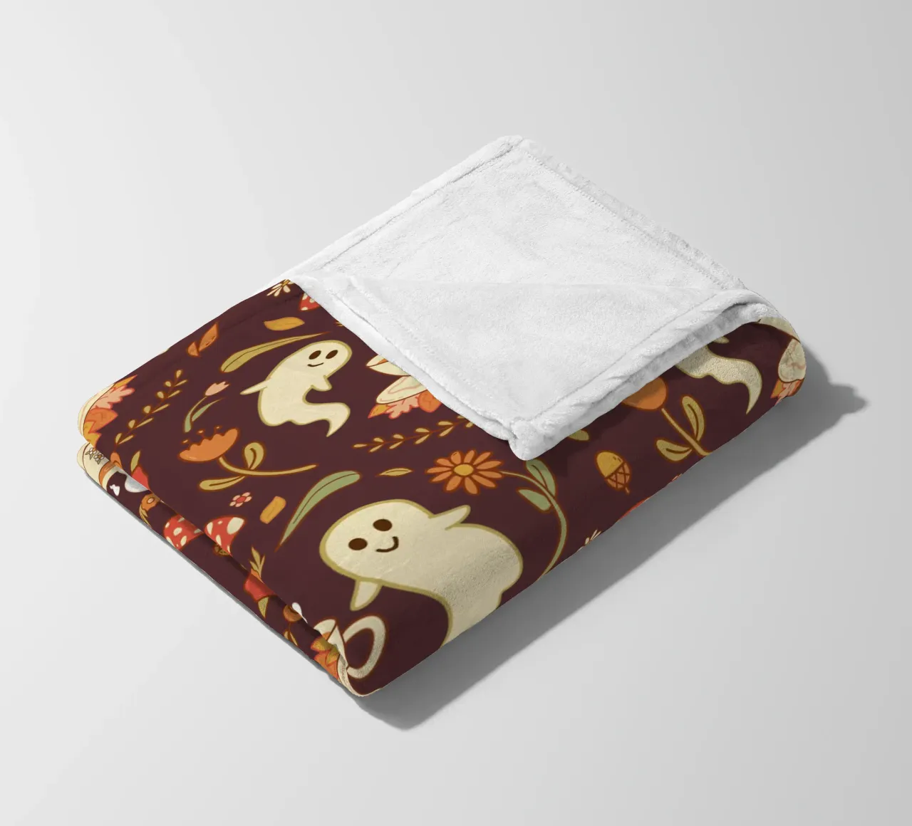 Spooky Tea Time fleece blanket by klossisch