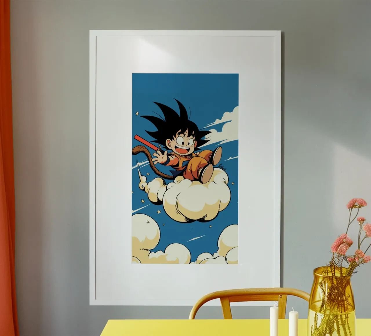 Ragazzo super carino - Dragon Ball Z poster con telaio in legno da sophielouise.designs