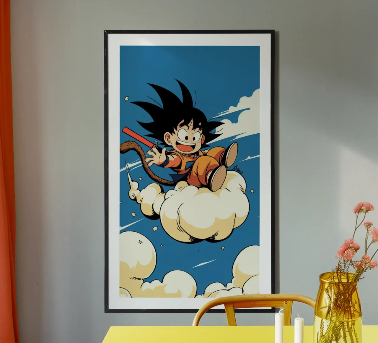 Ragazzo super carino - Dragon Ball Z poster con telaio in legno da sophielouise.designs