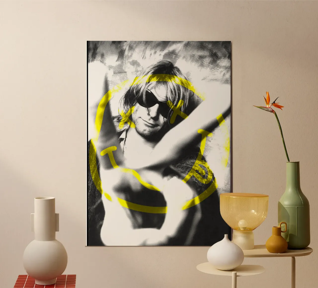 Silhouette in stile Kurt Cobain poster da itzmyui