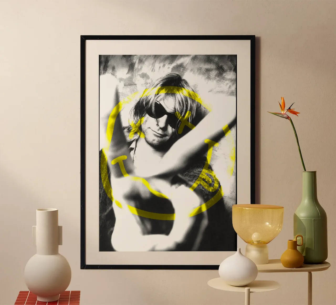 Silhouette in stile Kurt Cobain poster da itzmyui