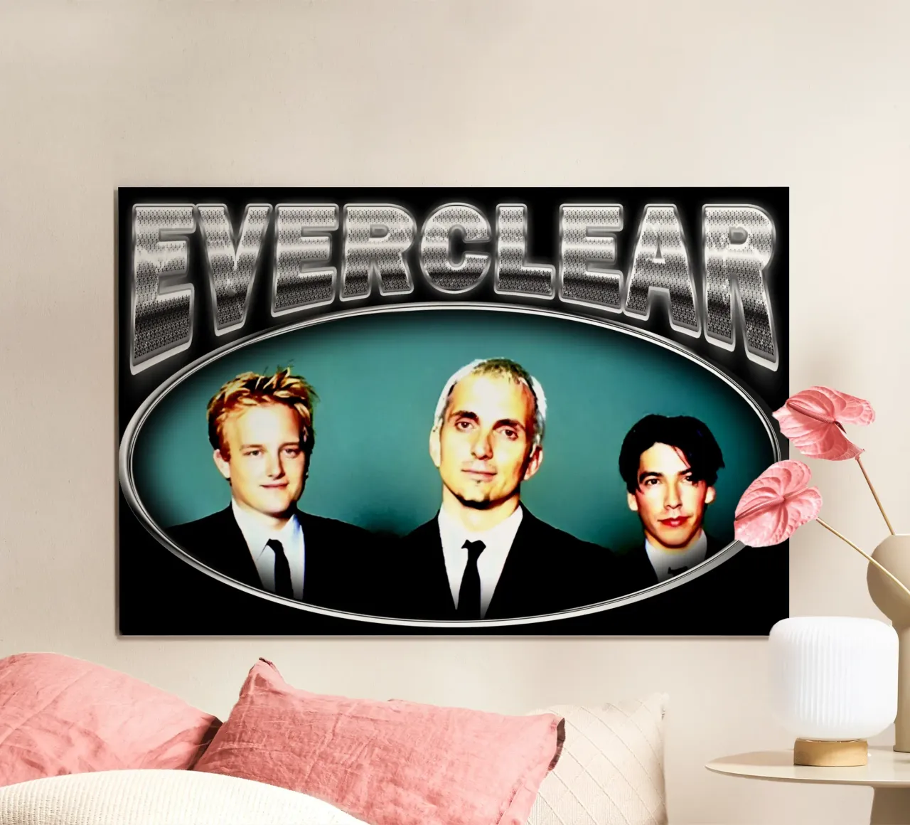 Everclear Grunge-Punk poster con telaio in alluminio da imstildreaming