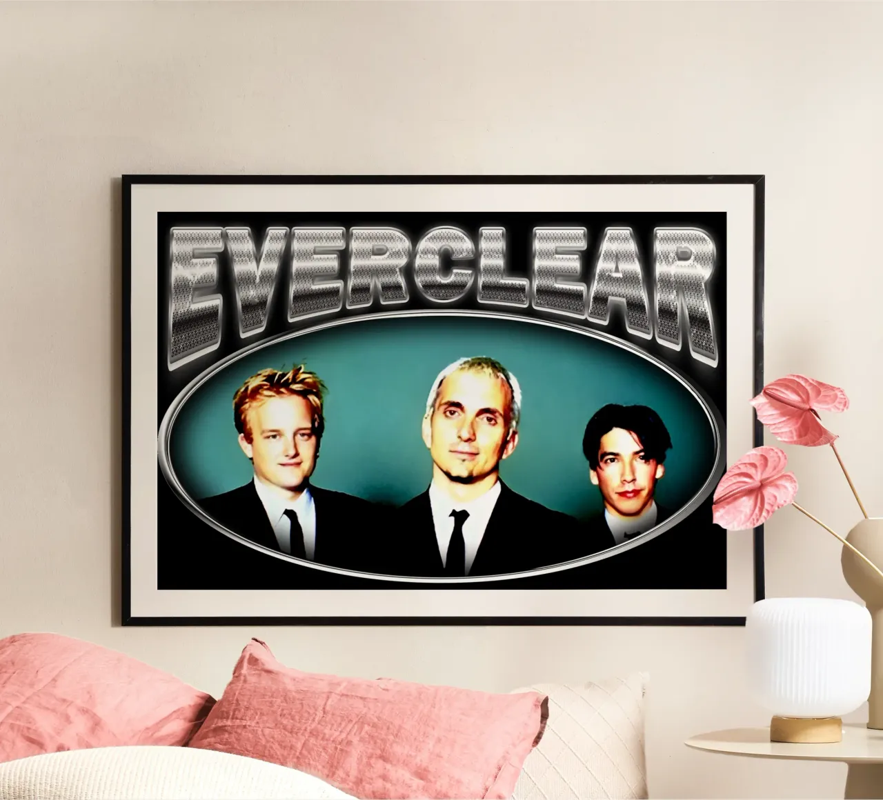 Everclear Grunge-Punk poster con telaio in alluminio da imstildreaming
