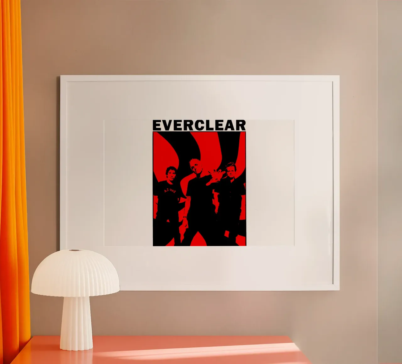 Banda rock vintage degli Everclear poster con telaio in alluminio da imstildreaming