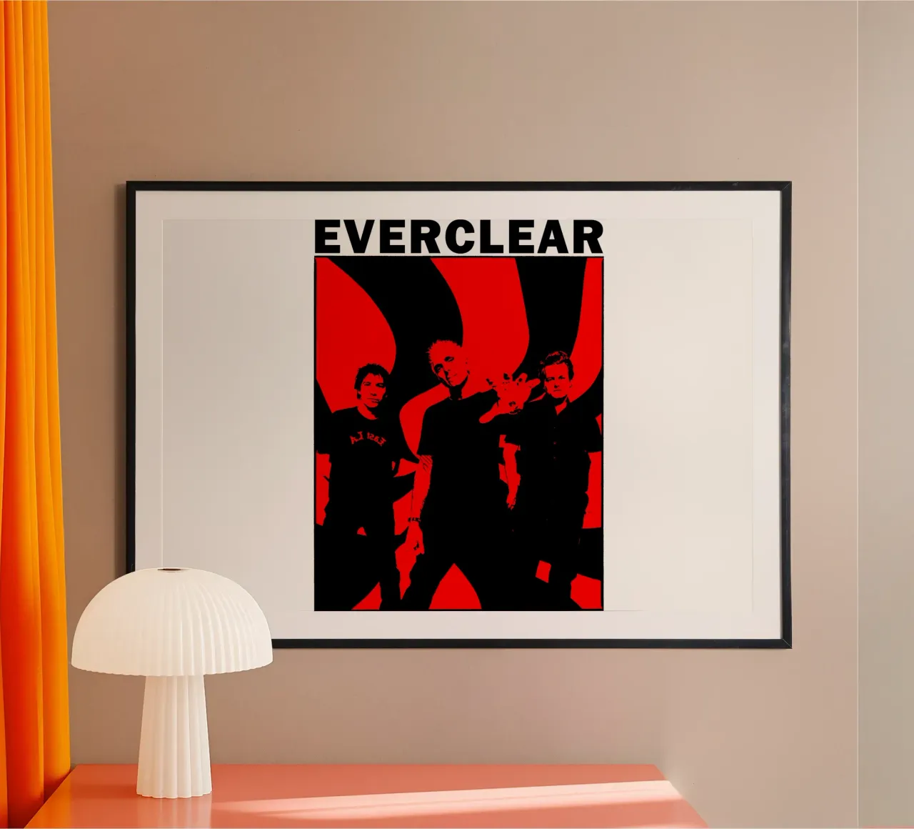 Banda rock vintage degli Everclear poster con telaio in alluminio da imstildreaming