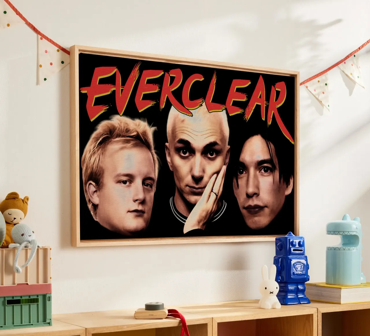 EverClear Face Indle Pop Band toile avec Caisse américaine de imstildreaming