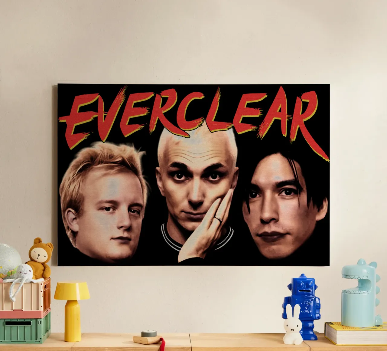 EverClear Face Indle Pop Band toile avec Caisse américaine de imstildreaming