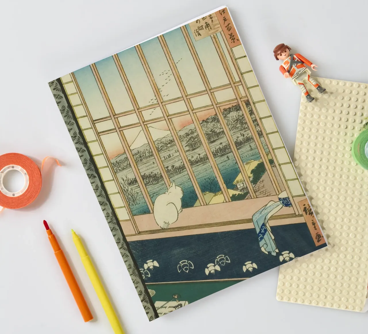 cat in the window notebook by vintageshop