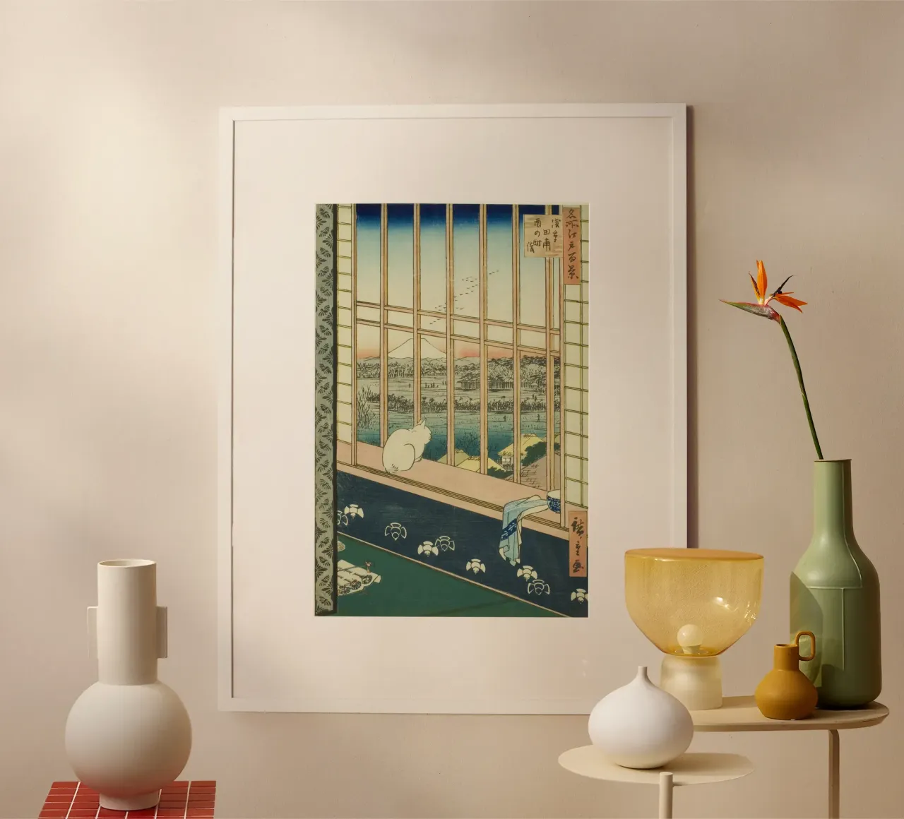 cat in the window Poster von vintageshop