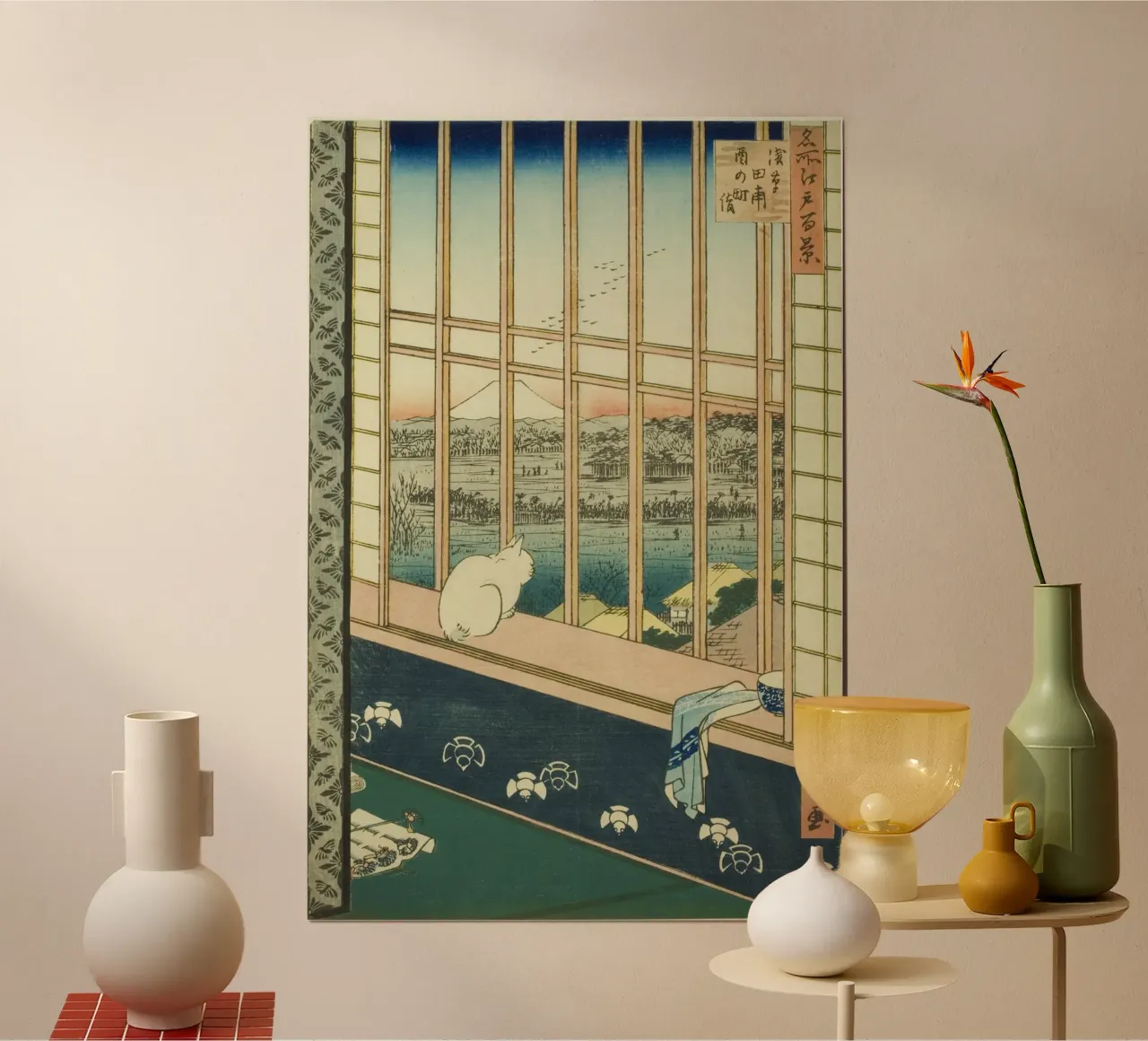 cat in the window Poster von vintageshop