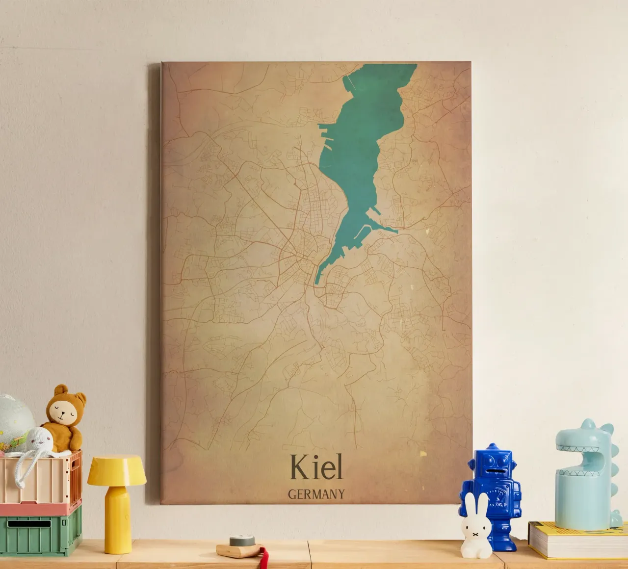 Kiel GERMANY tela con Cornice a cassetta da WorldPrint