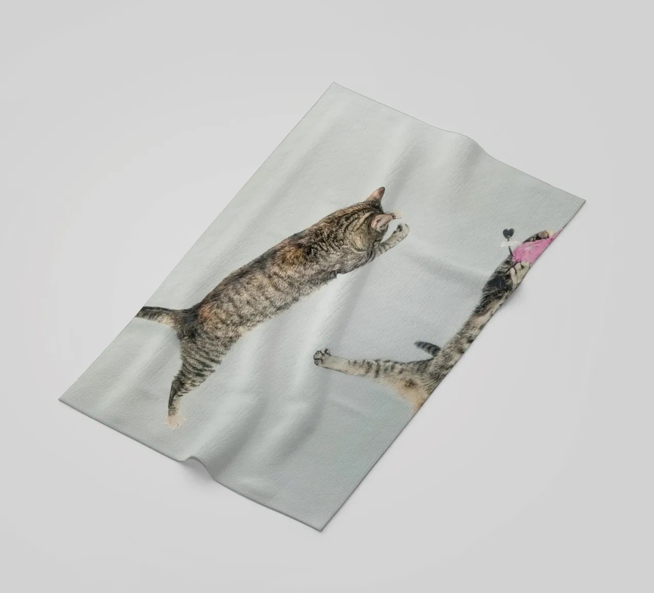 cats playing telo mare da vintageshop