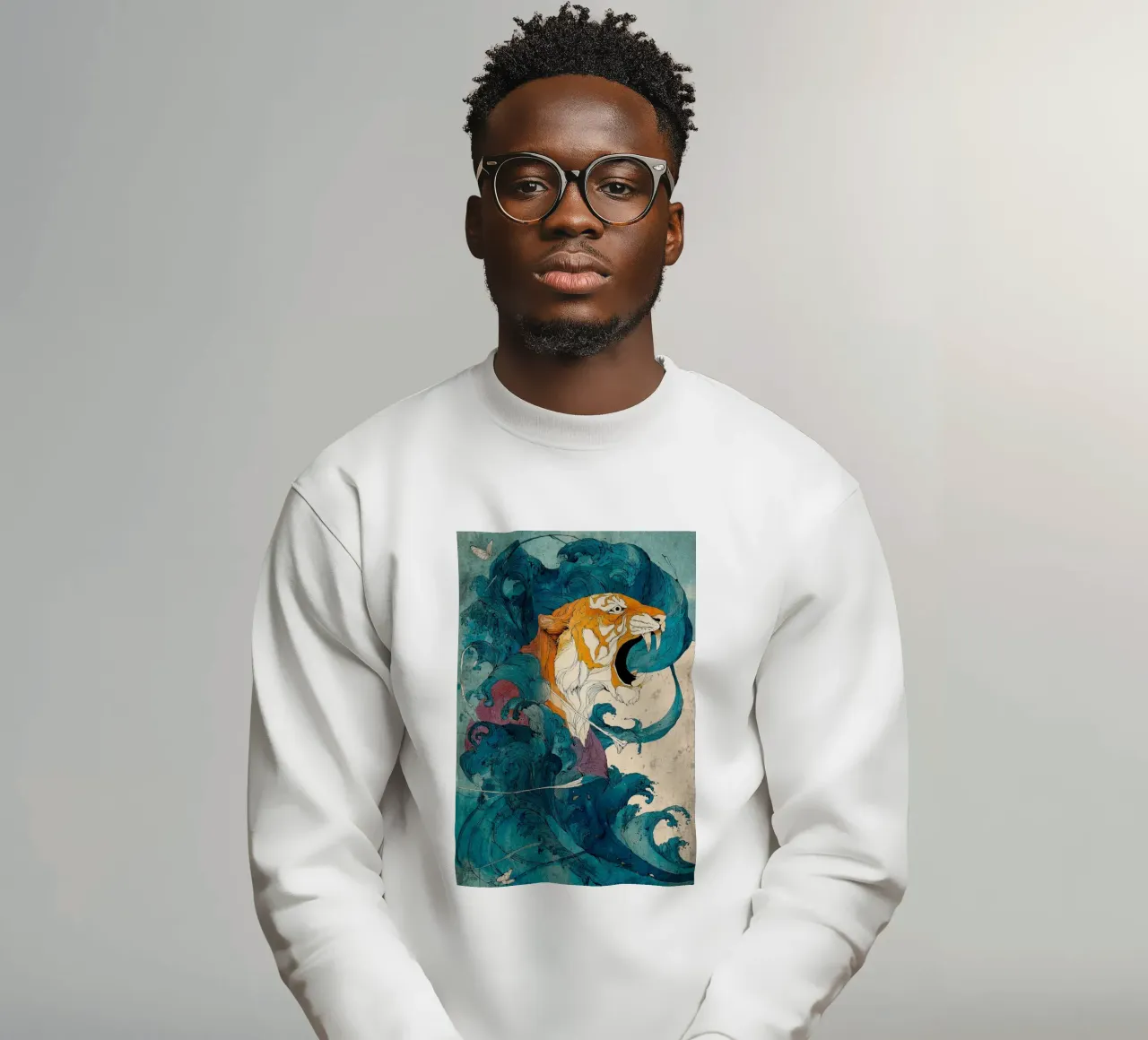 Tiger of the Rising Tide felpa da Qimstudio