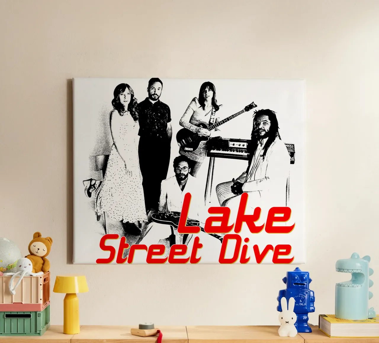 Silhouette Lago Street Dive Indle Pop tela con Cornice a cassetta da skurtow
