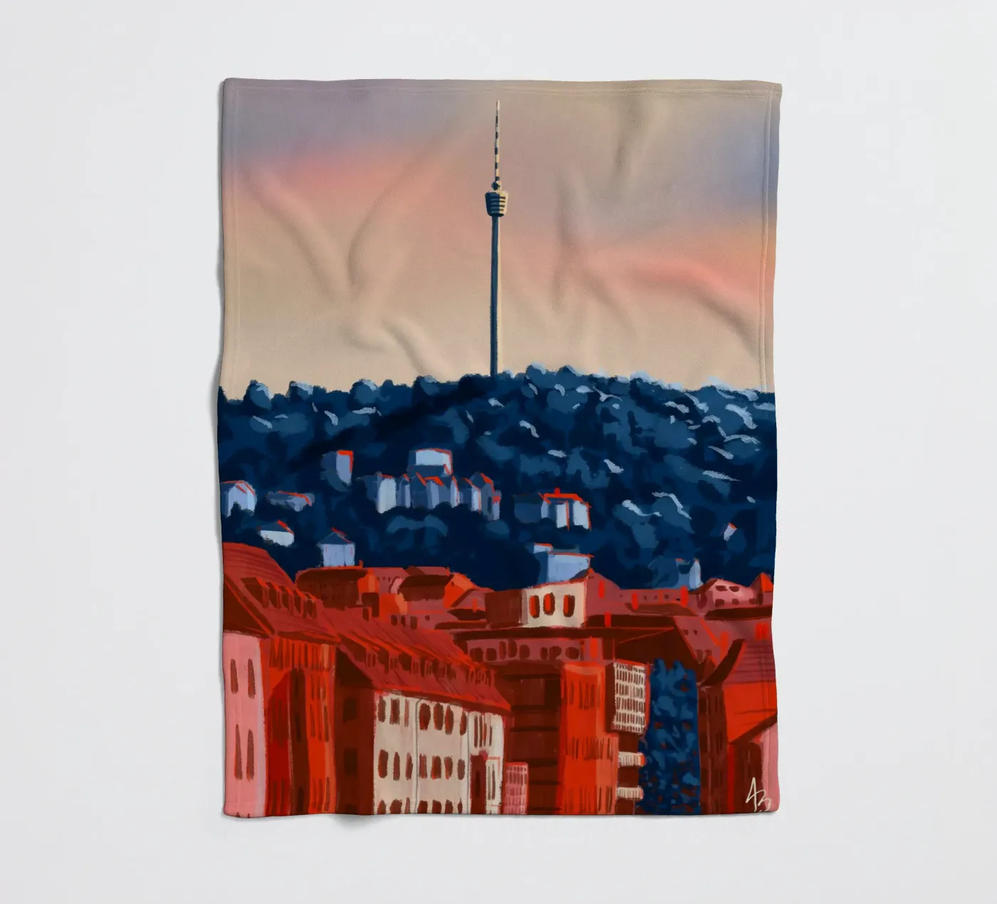 Stuttgart Fleecedecke von Anny Addams
