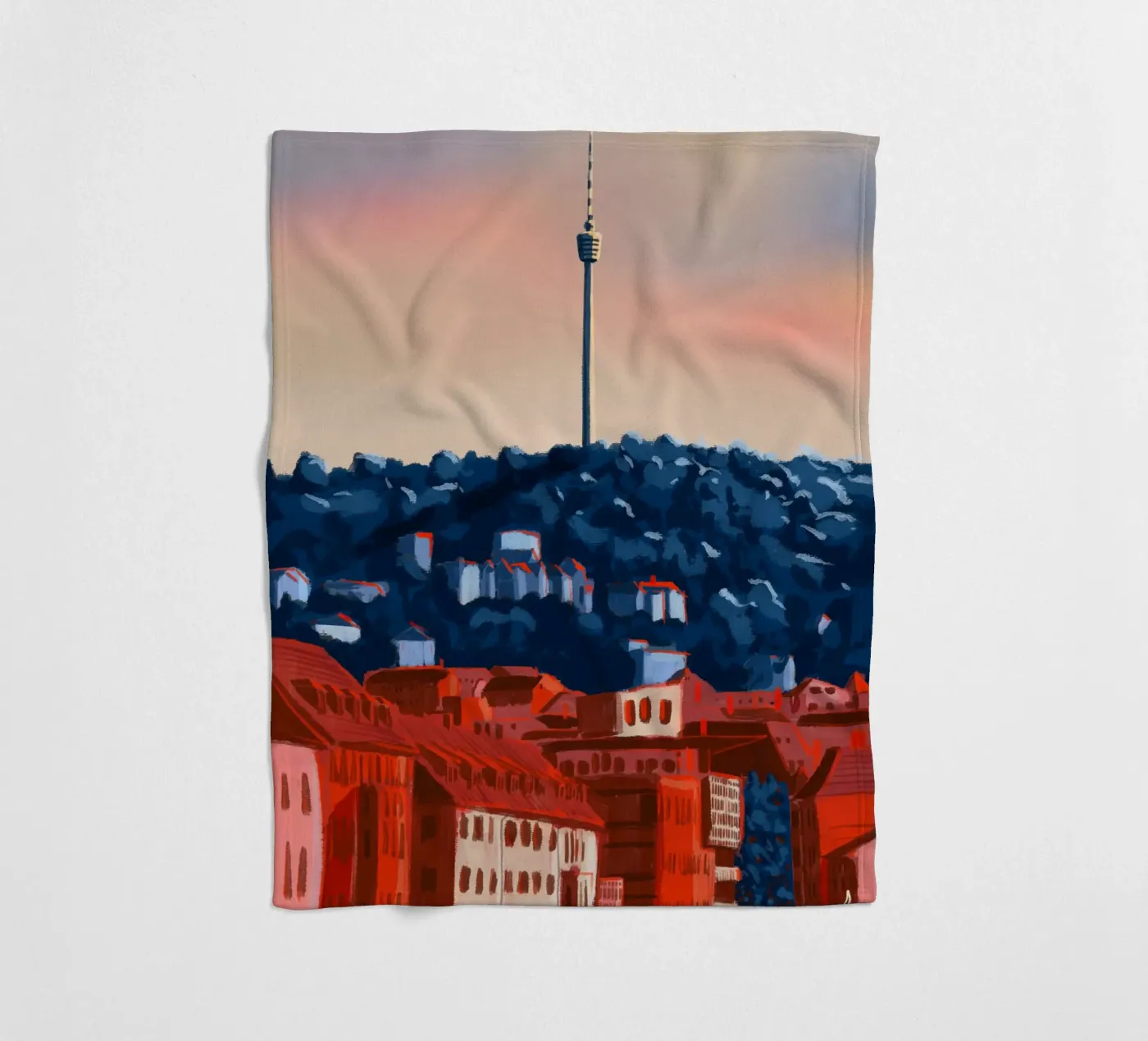 Stuttgart Fleecedecke von Anny Addams