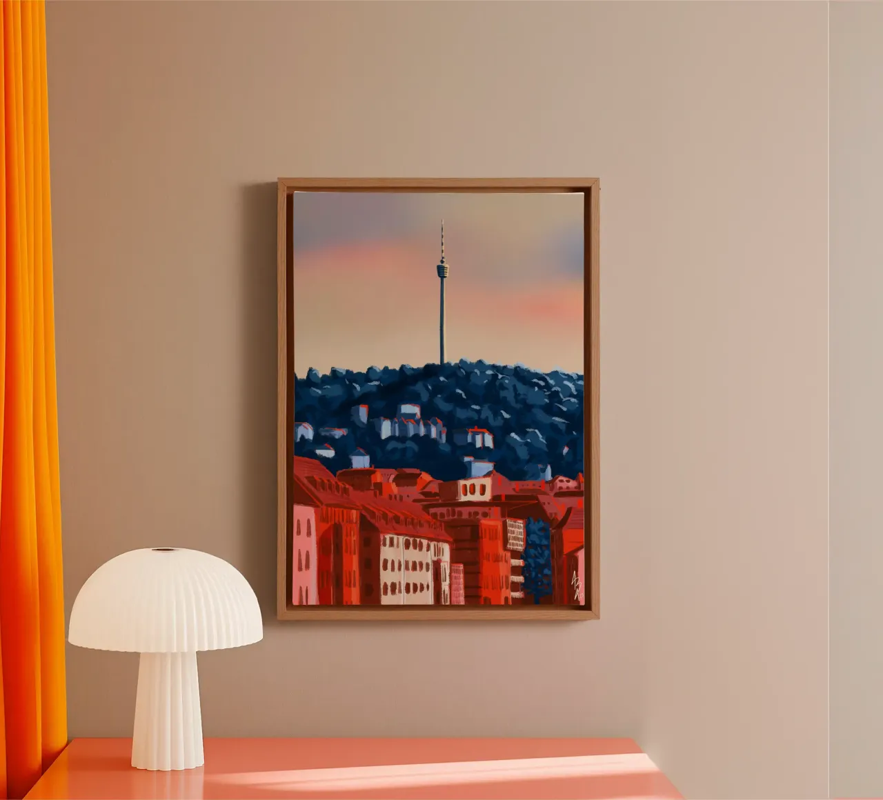 Stuttgart tela con Cornice a cassetta da Anny Addams