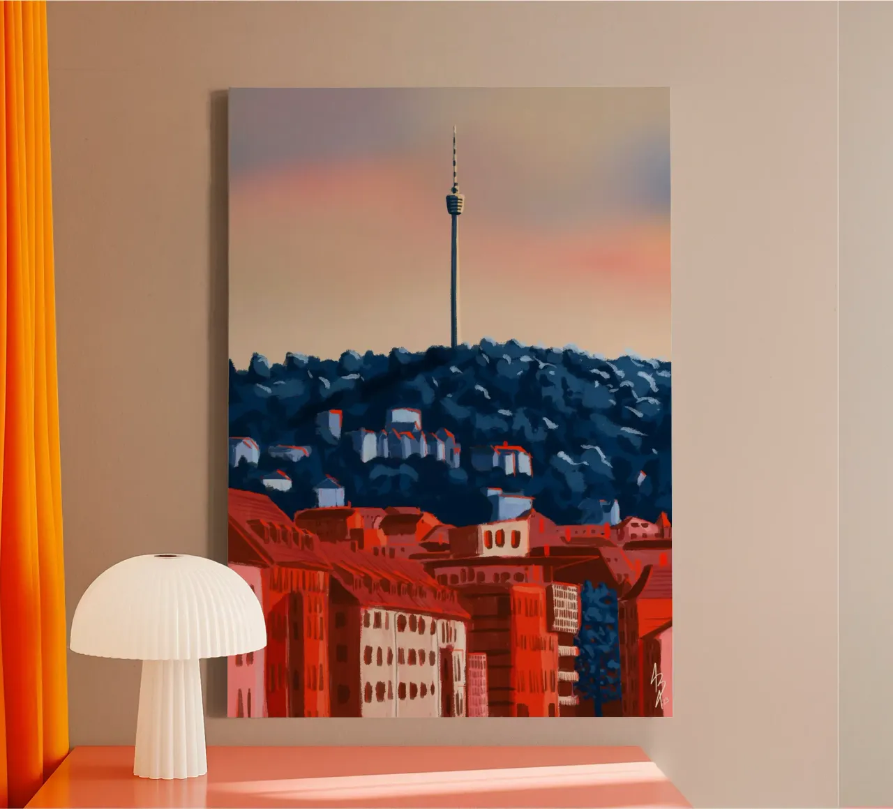 Stuttgart tela con Cornice a cassetta da Anny Addams