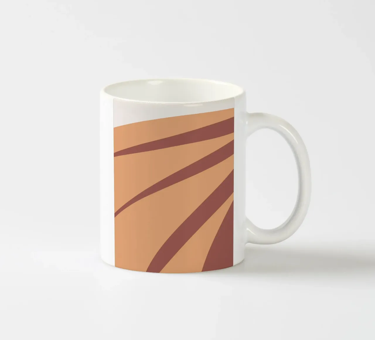 Beige abstract keramische mok van Little Dean