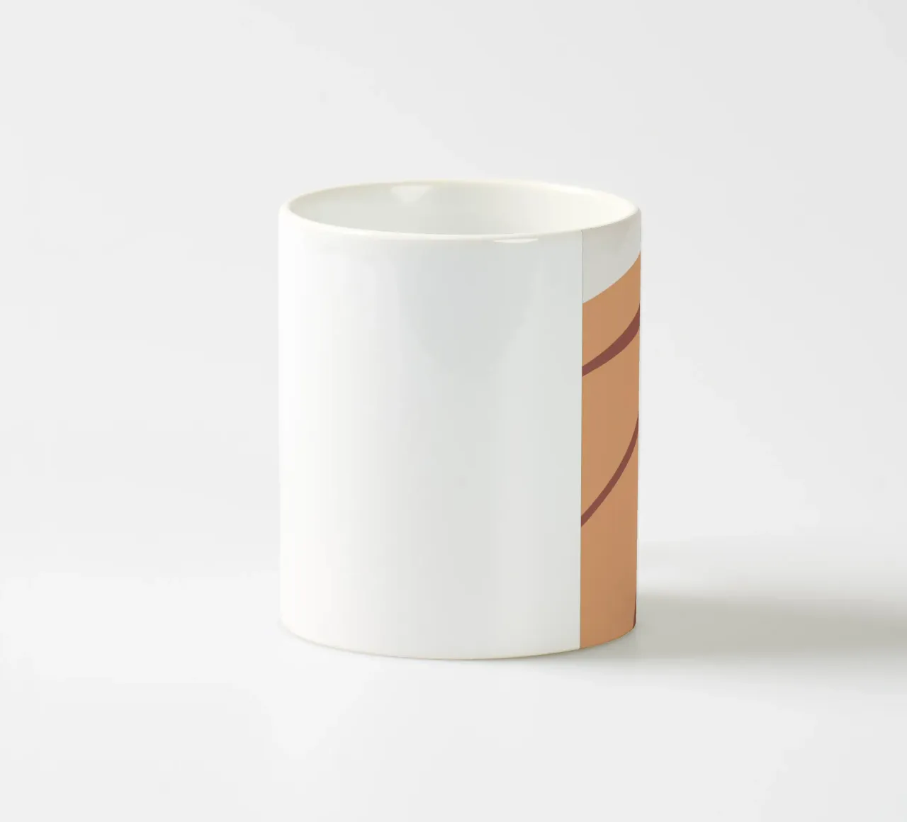 Beige abstract keramische mok van Little Dean