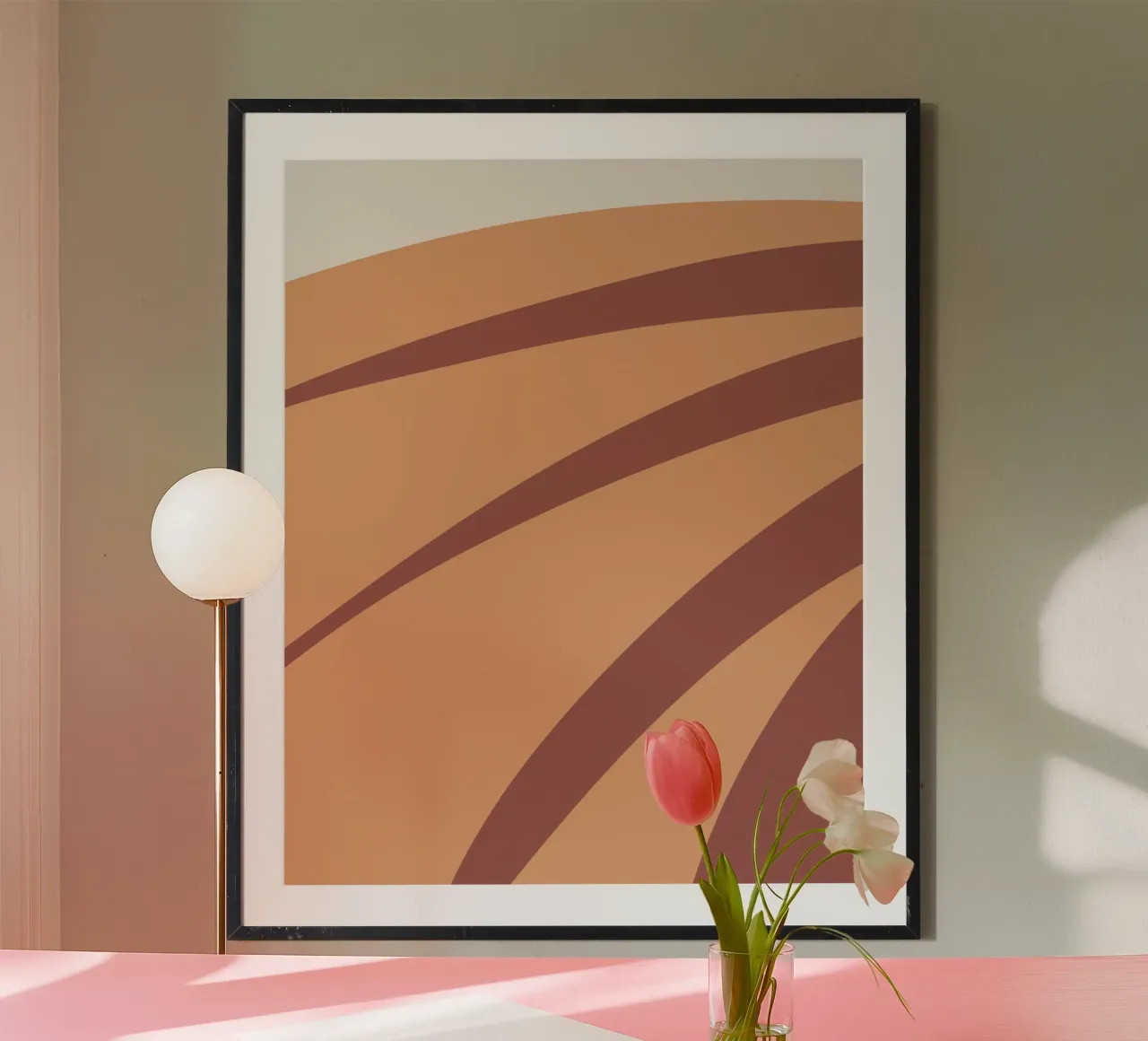 Beige astratto poster da Little Dean