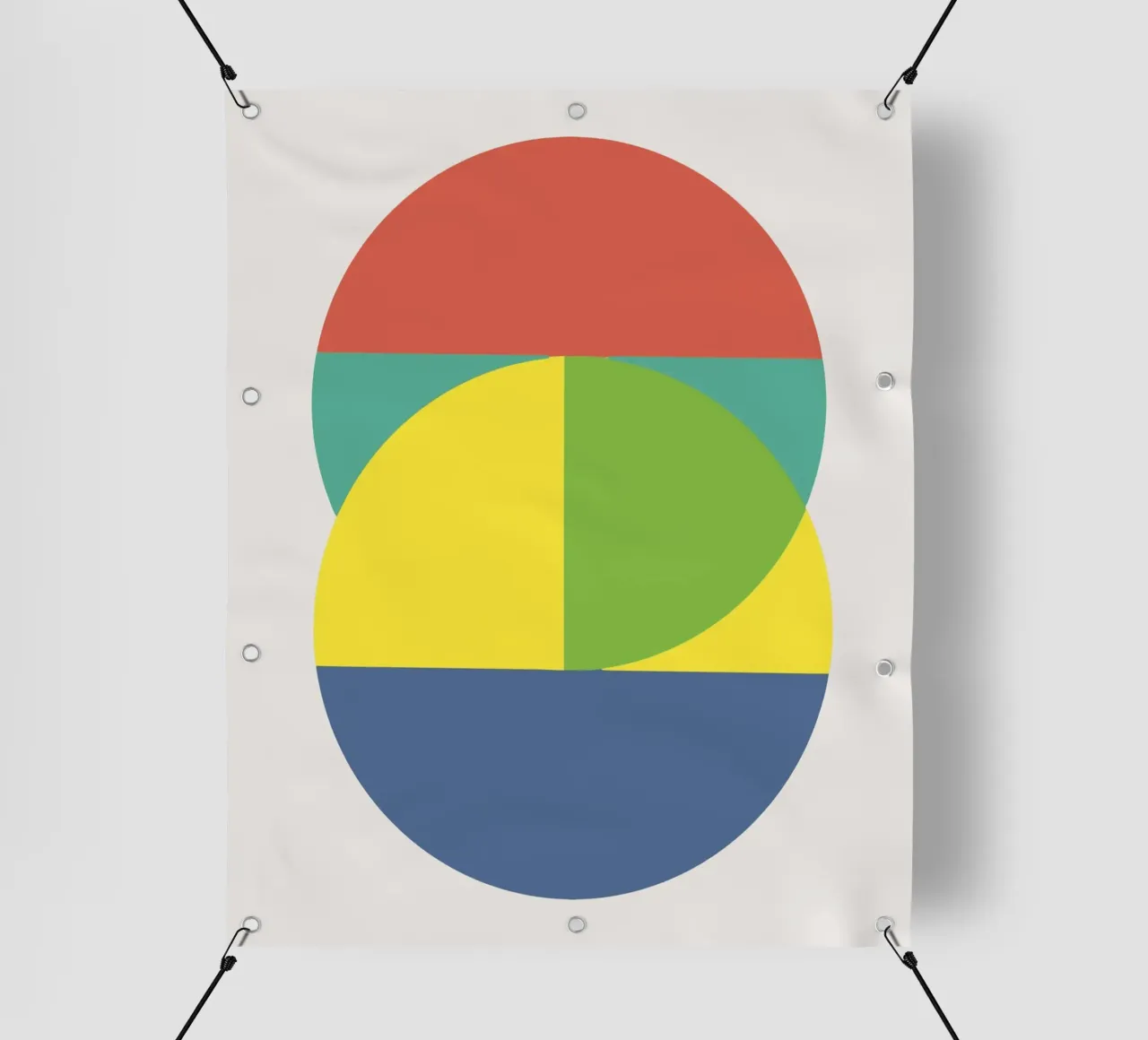 Tri color geometry telo in pvc da Little Dean