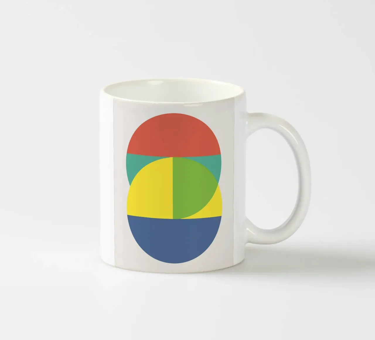 Tri color geometry tazza in ceramica da Little Dean