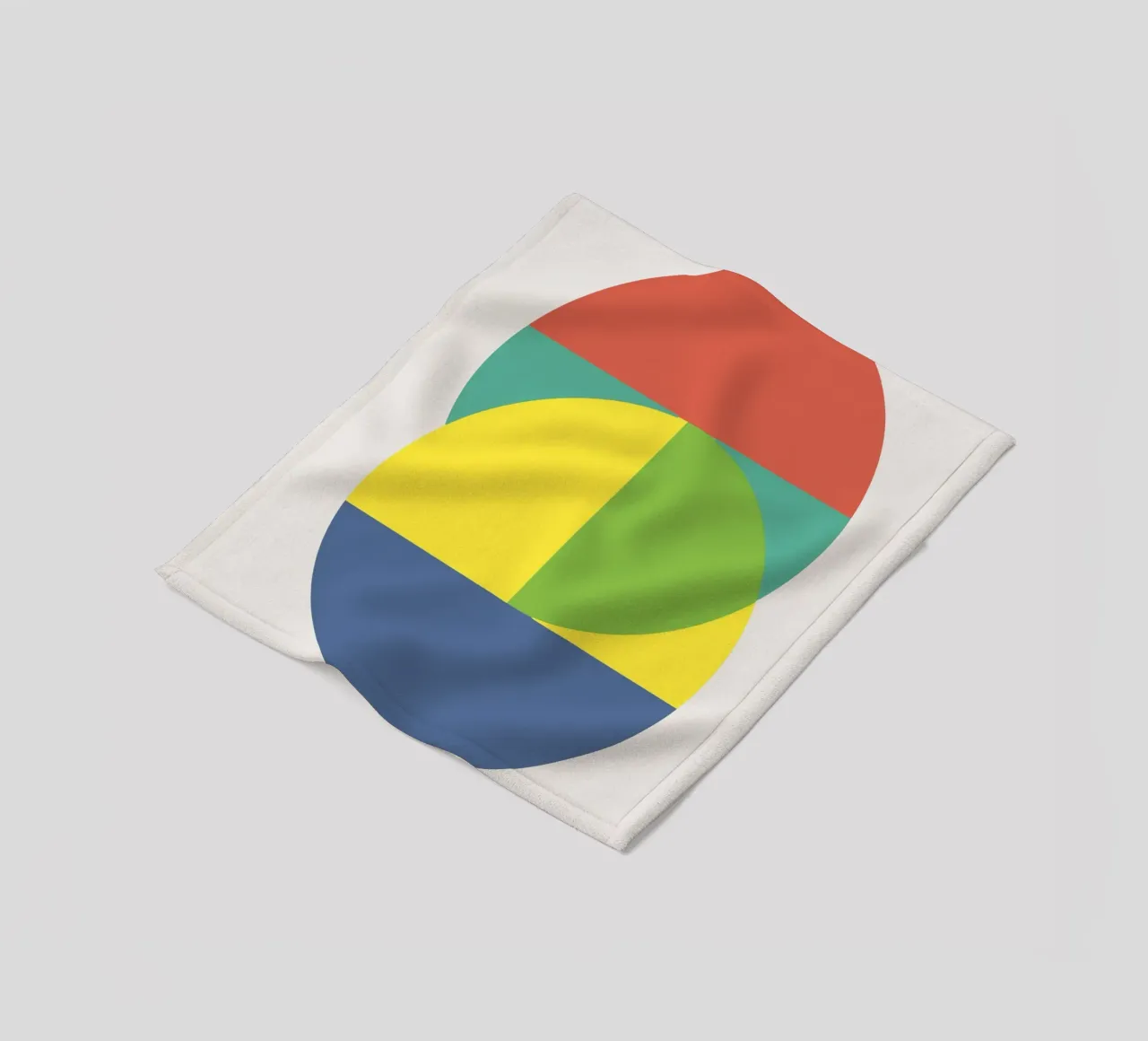 Tri color geometry coperta in pile da Little Dean