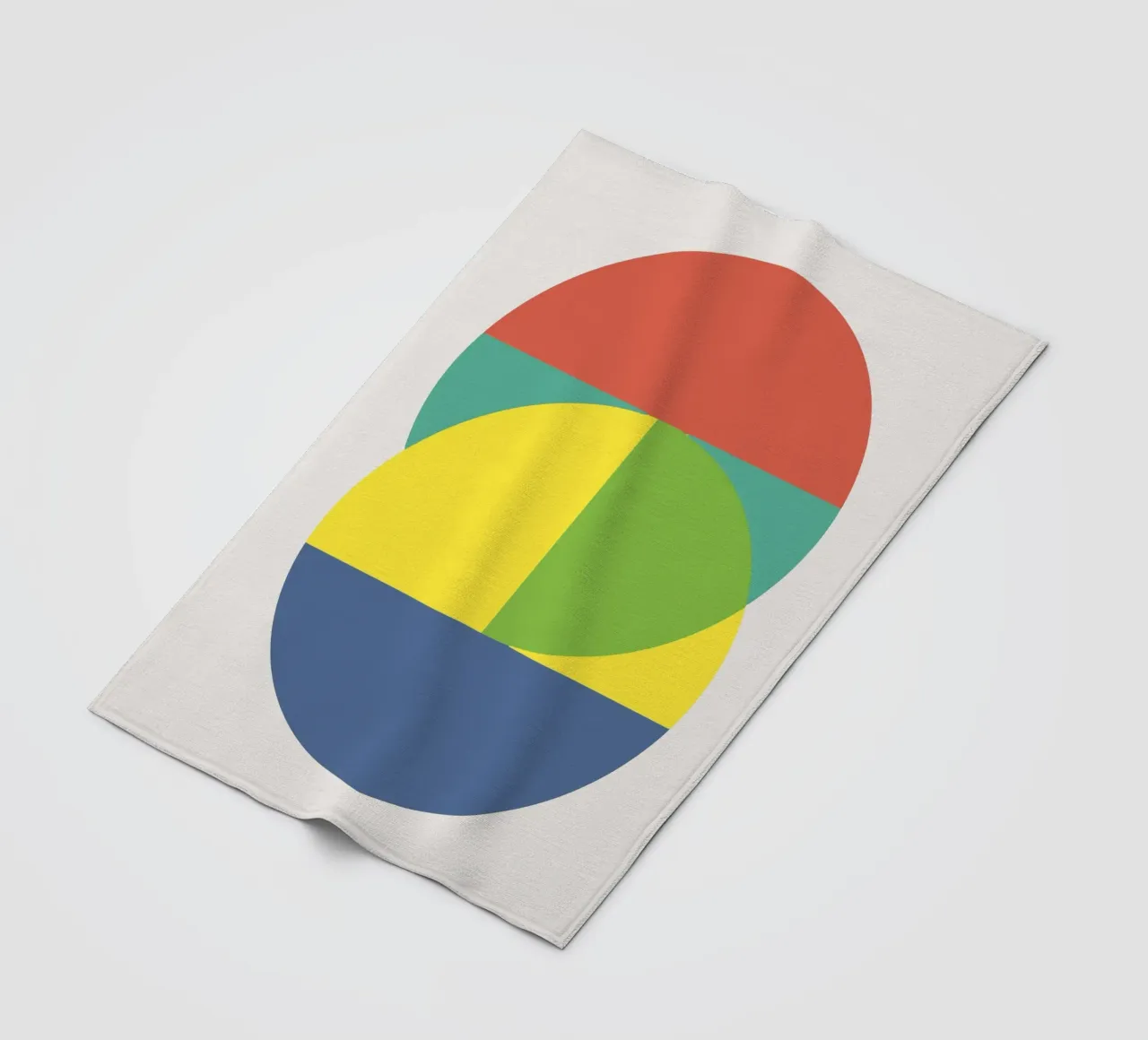 Tri color geometry coperta in pile da Little Dean