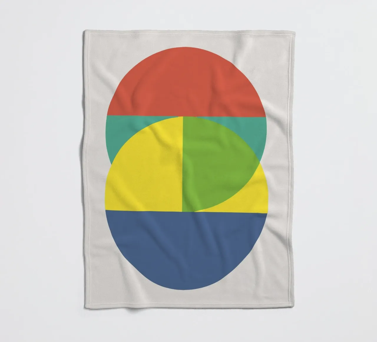 Tri color geometry coperta in pile da Little Dean