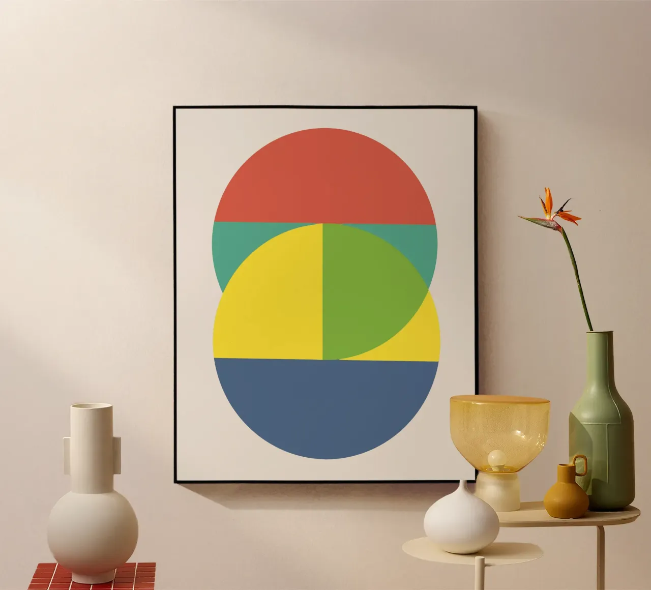 Tri color geometry plexiglass da Little Dean