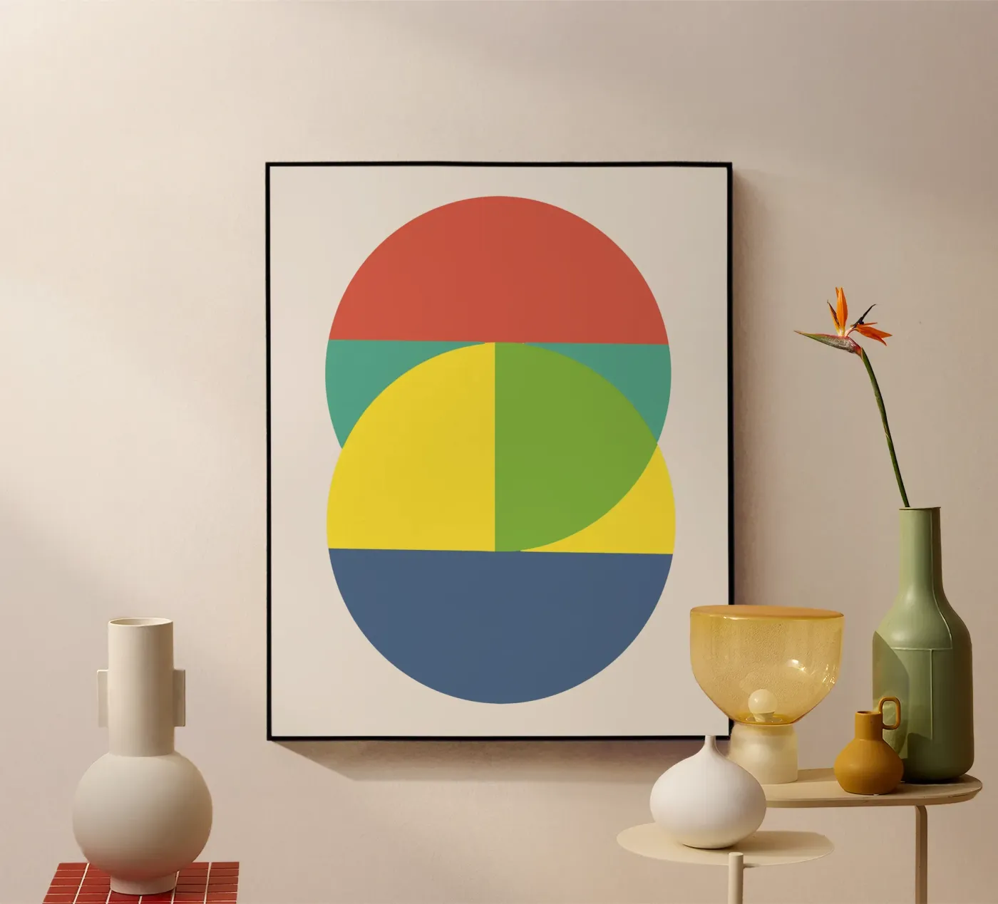 Tri color geometry plexiglass da Little Dean