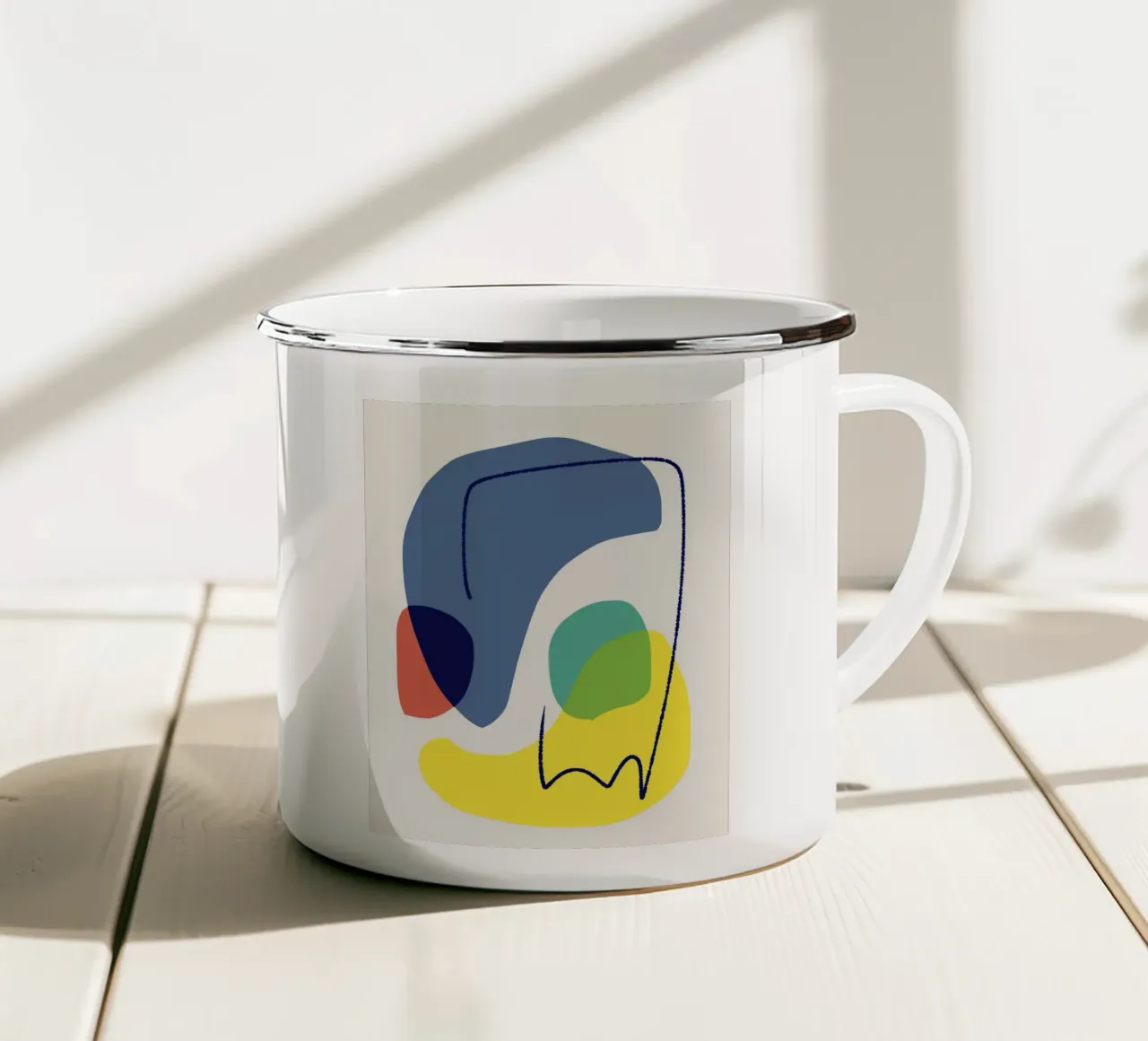 Purè tricolore 17 tazza in smalto da Little Dean