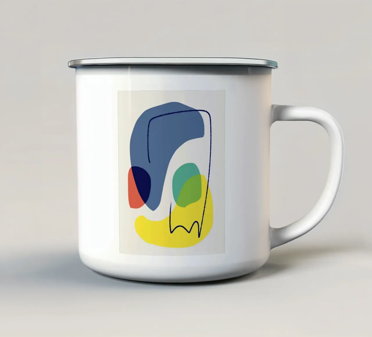 Purè tricolore 17 tazza in smalto da Little Dean