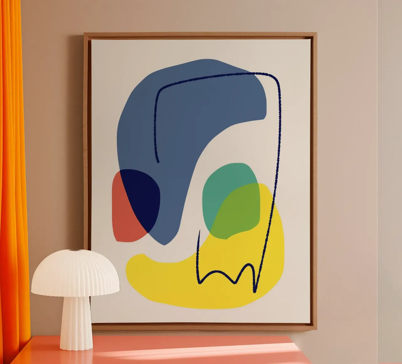 Tri color mix 17 canvas met Baklijst van Little Dean