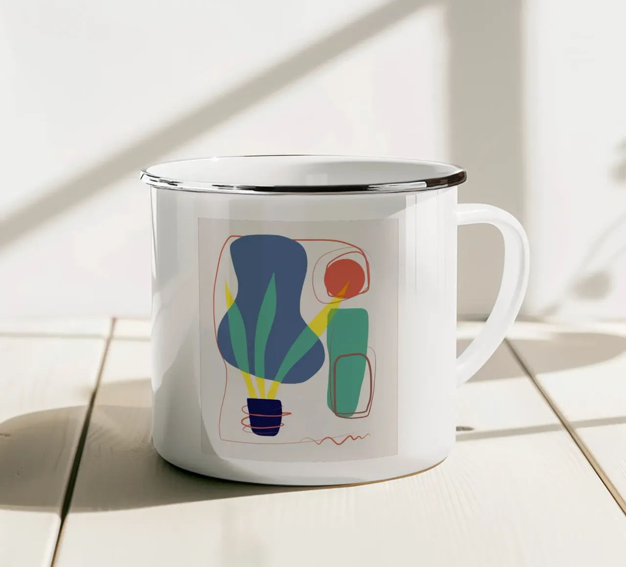 Purè tricolore 19 tazza in smalto da Little Dean