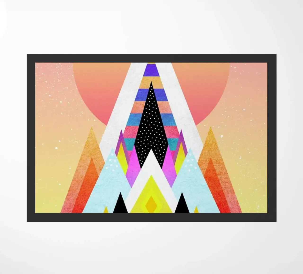 Bubblegum Mountain doormat by Elisabeth Fredriksson