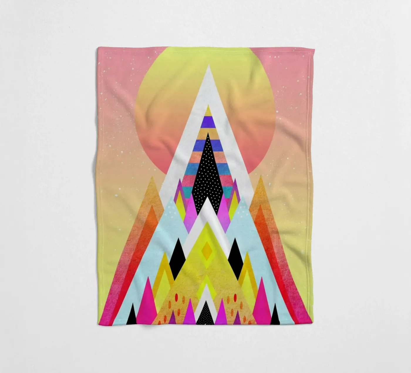 Bubblegum Mountain Fleecedecke von Elisabeth Fredriksson