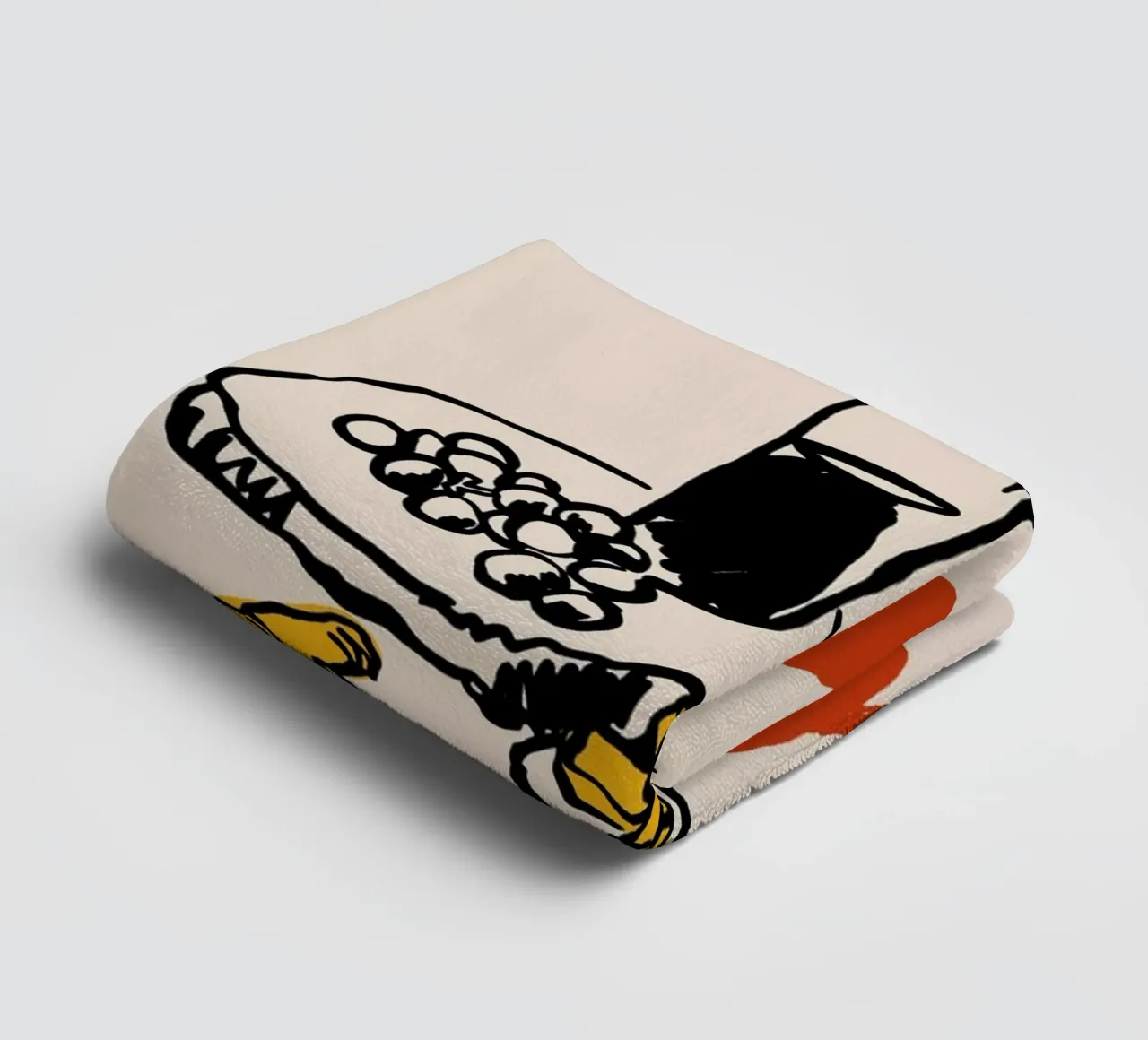 Boho Food 9 Cheese and Wine towel by Boho Print Collection