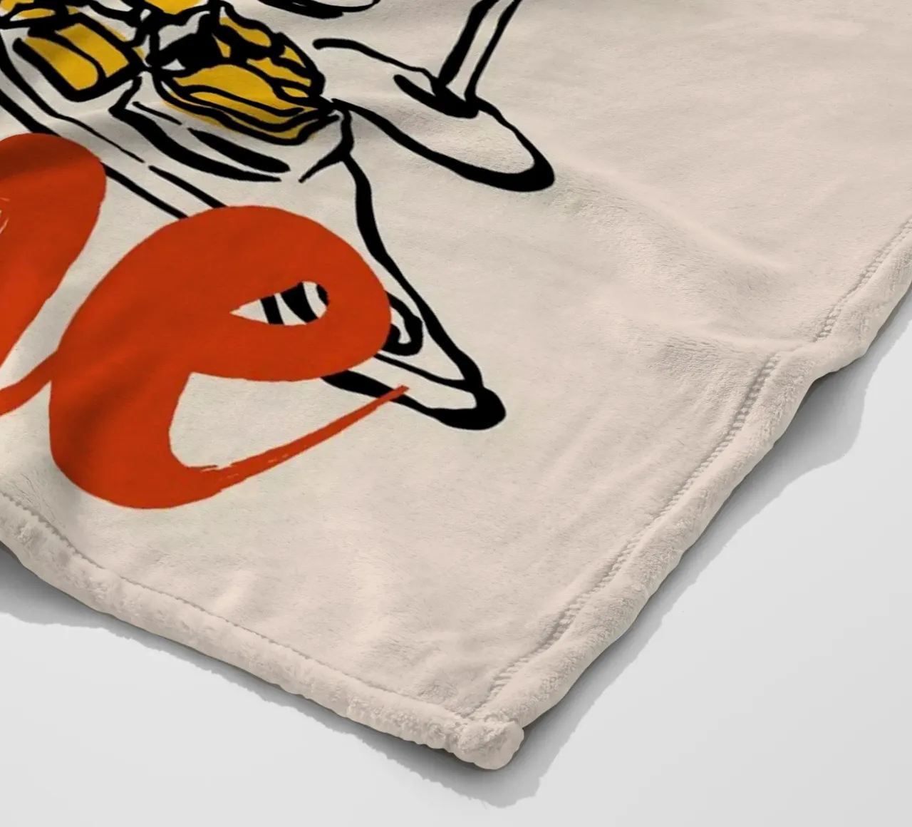Boho Food 9 Cheese and Wine coperta in pile da Boho Print Collection