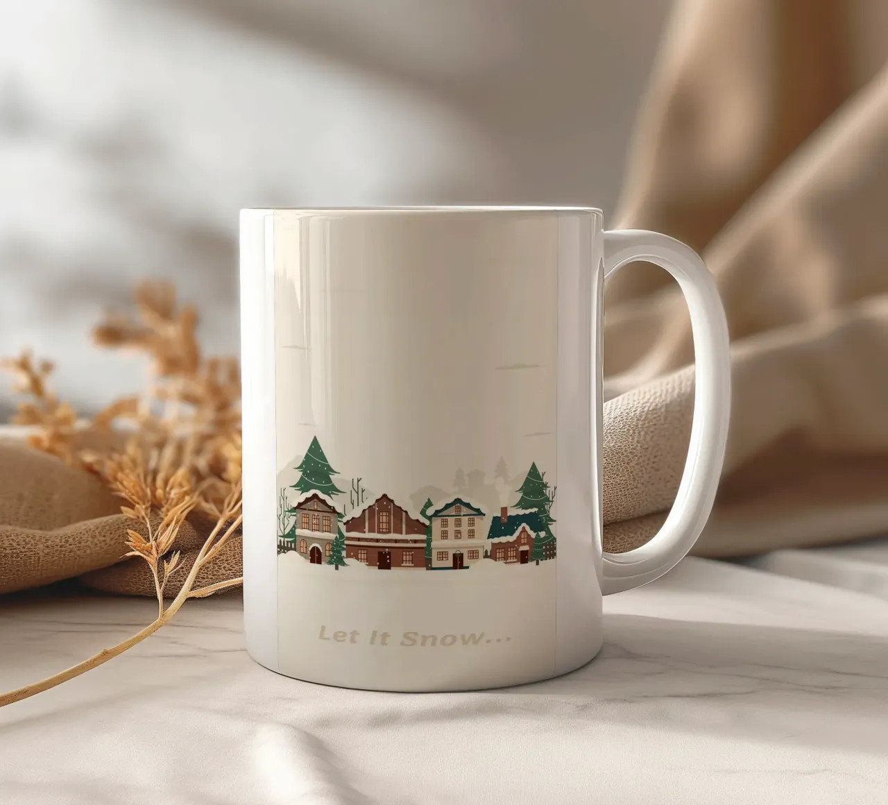 Città del Natale tazza in ceramica da Nina Wolf