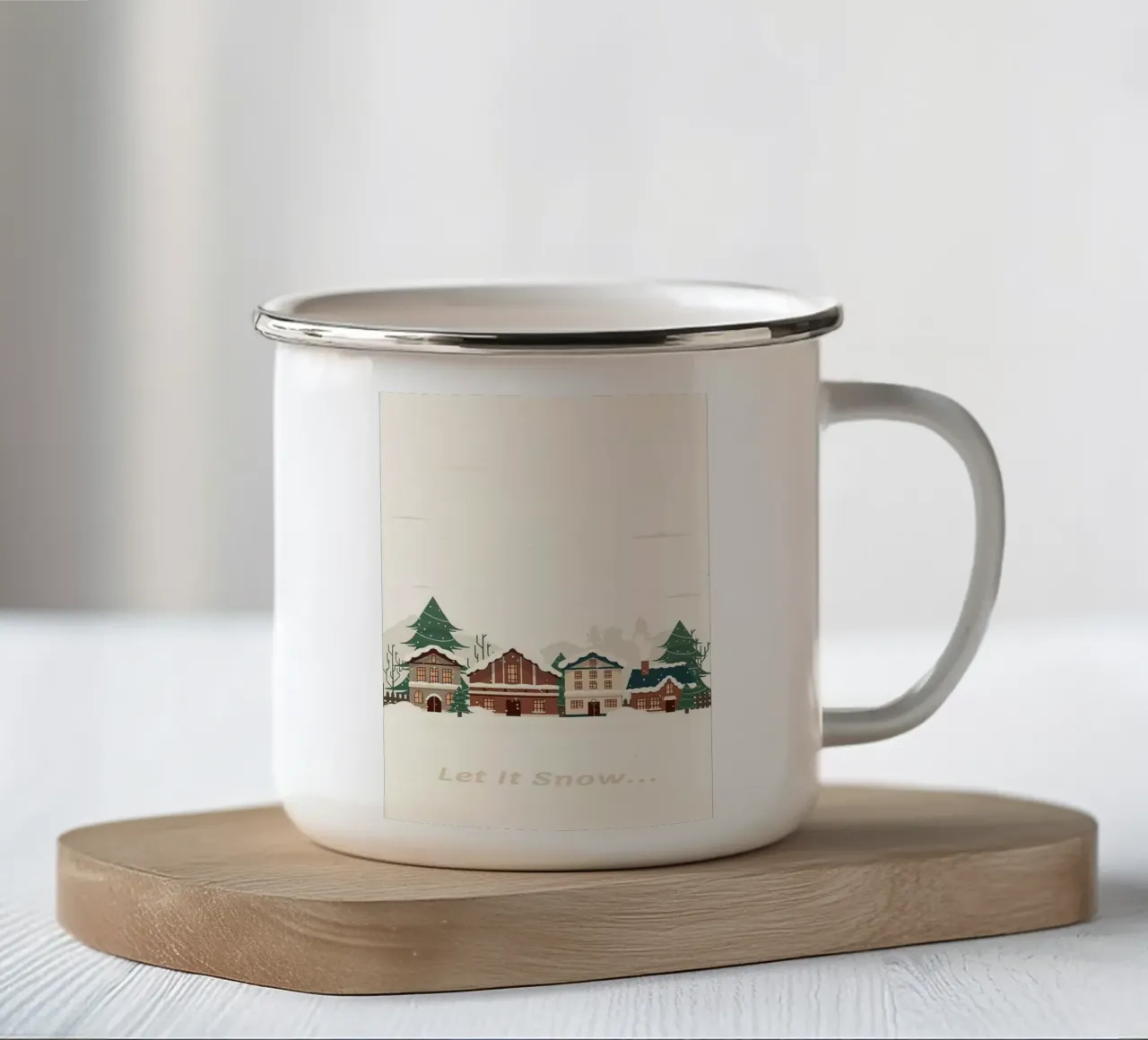 Città del Natale tazza in smalto da Nina Wolf