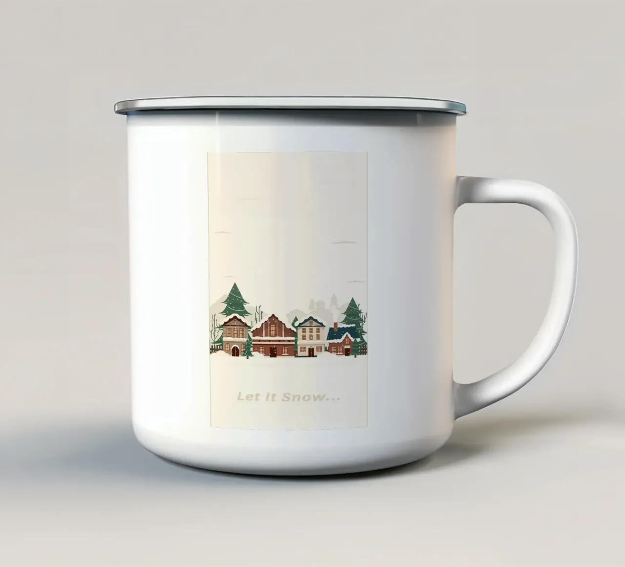 Città del Natale tazza in smalto da Nina Wolf