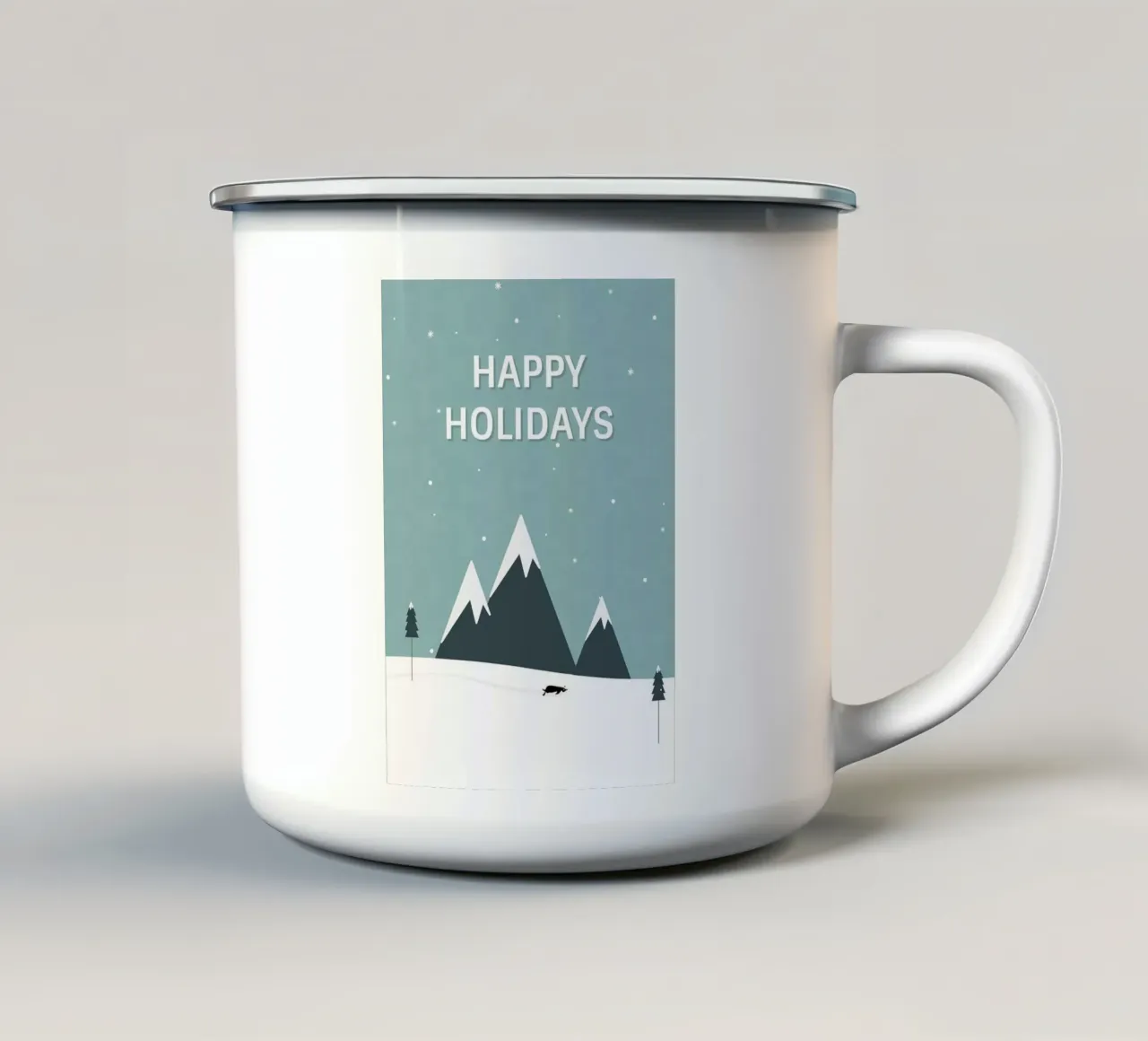 Buone vacanze tazza in smalto da Nina Wolf