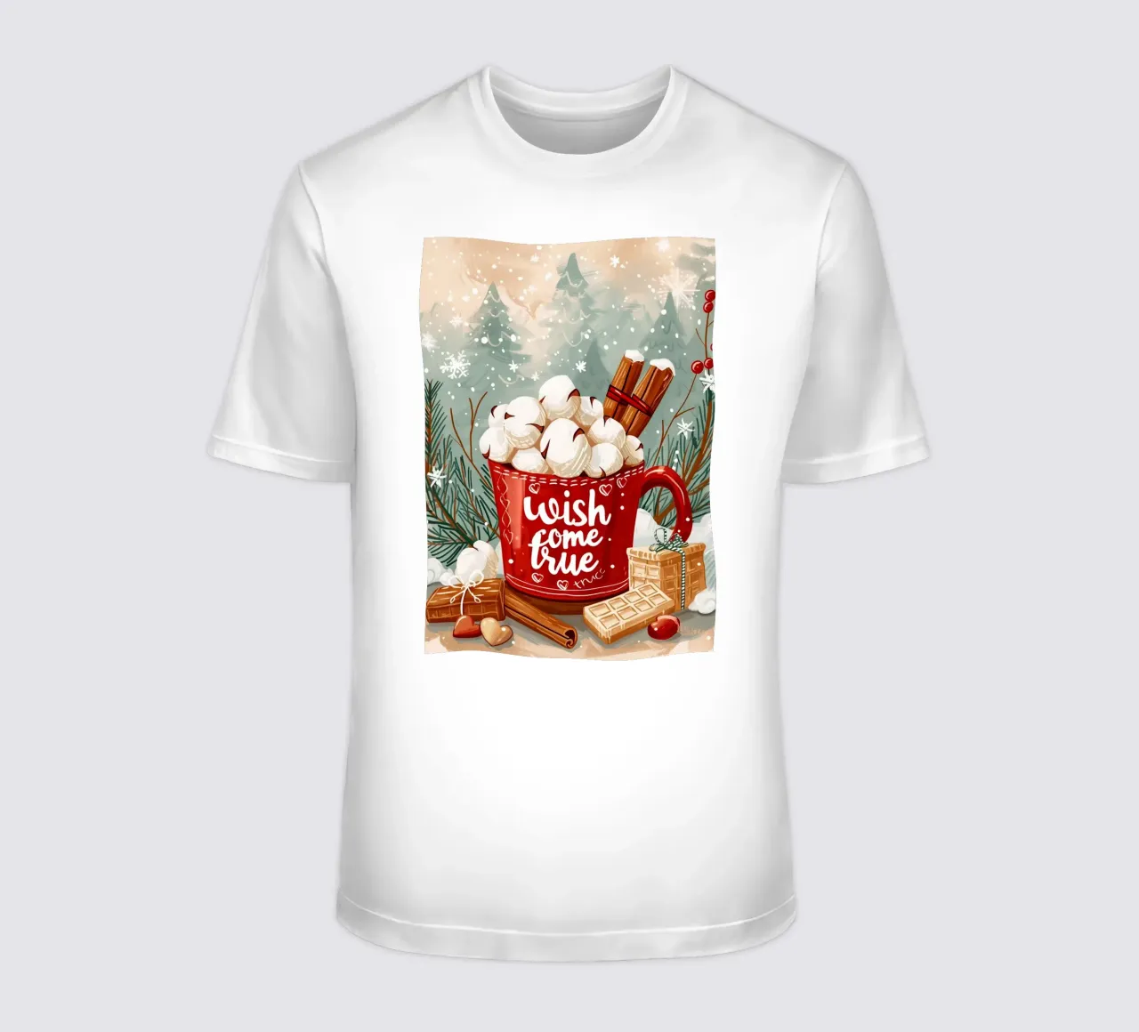Tazza per cioccolata calda di Natale t-shirt da Nina Wolf