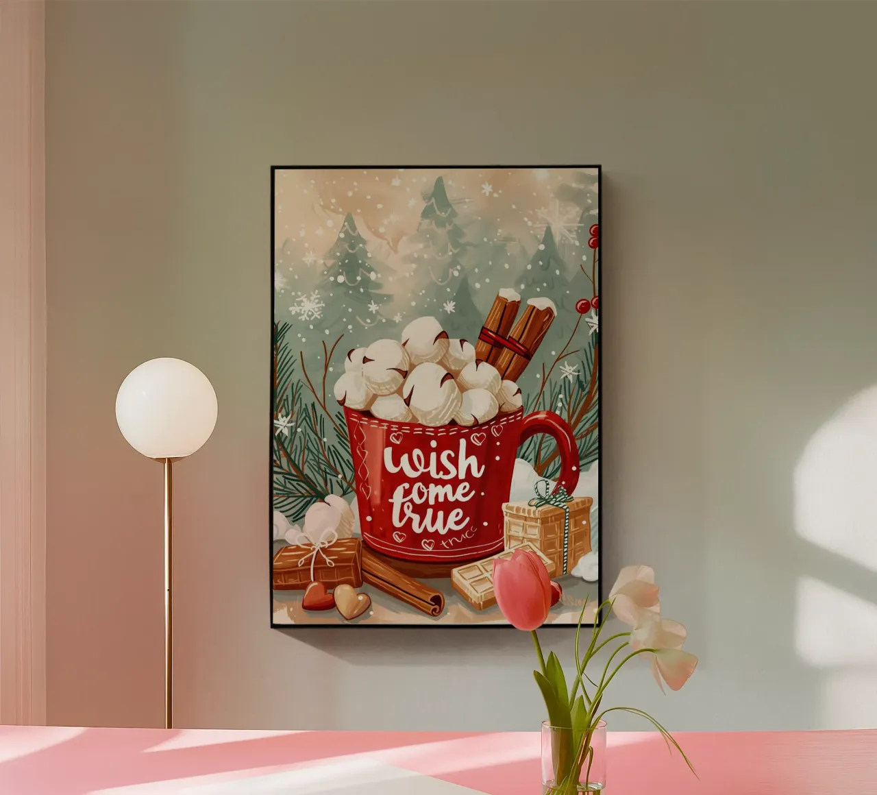 Tazza per cioccolata calda di Natale plexiglass da Nina Wolf