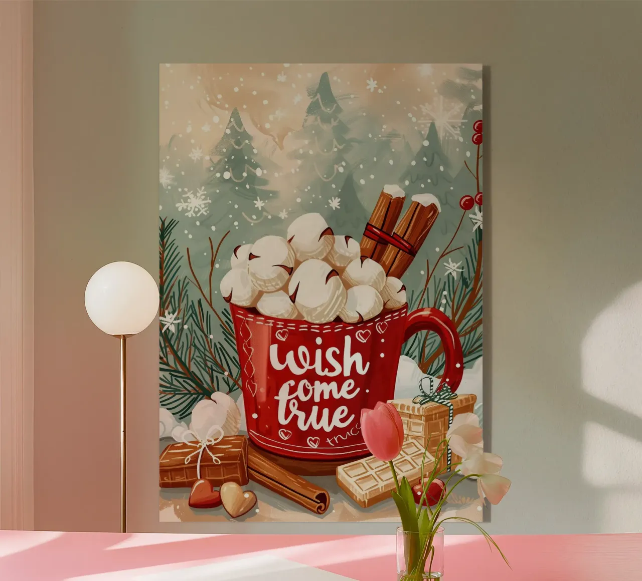 Tazza per cioccolata calda di Natale plexiglass da Nina Wolf