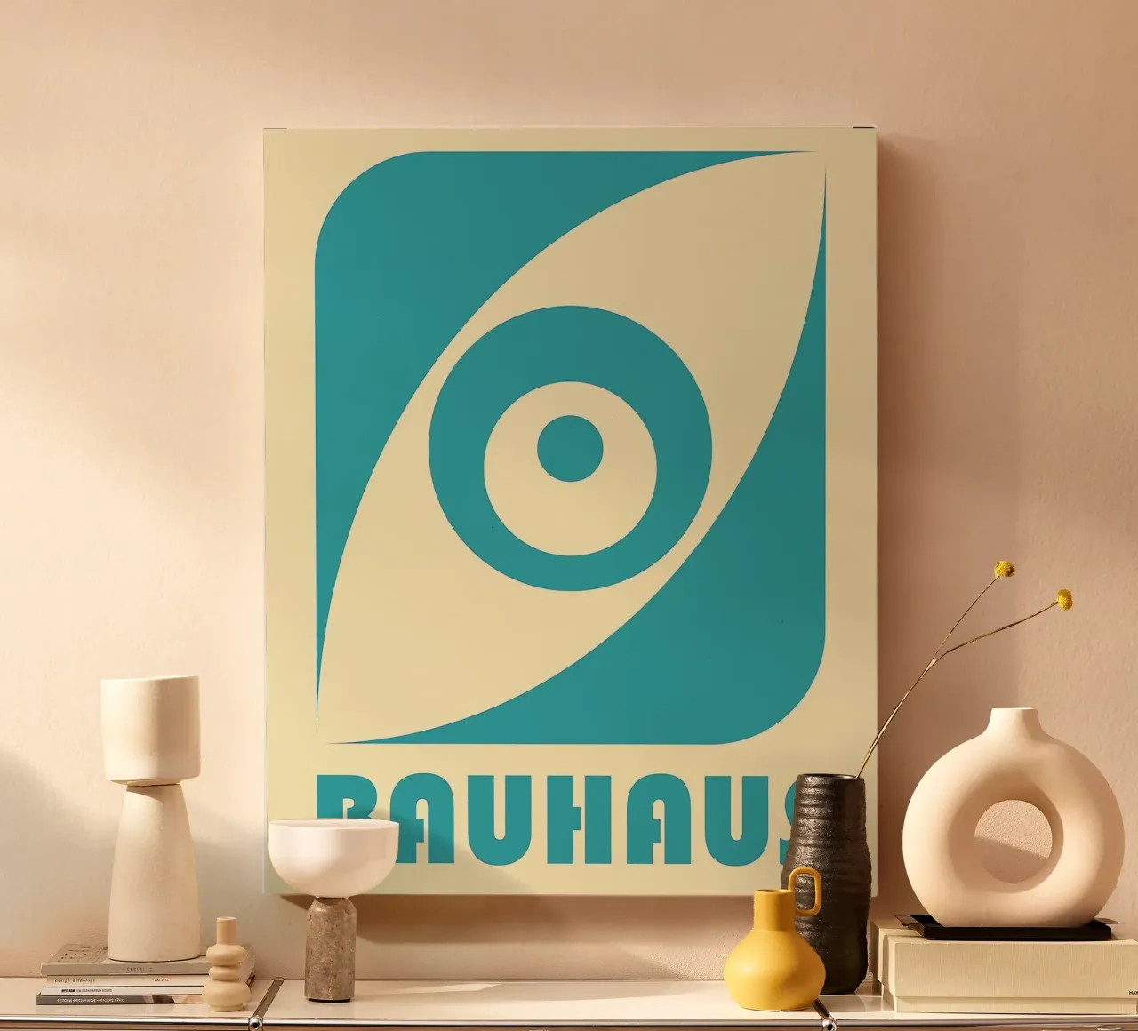 Bauhaus 1919 canvas met Baklijst van Brooke
