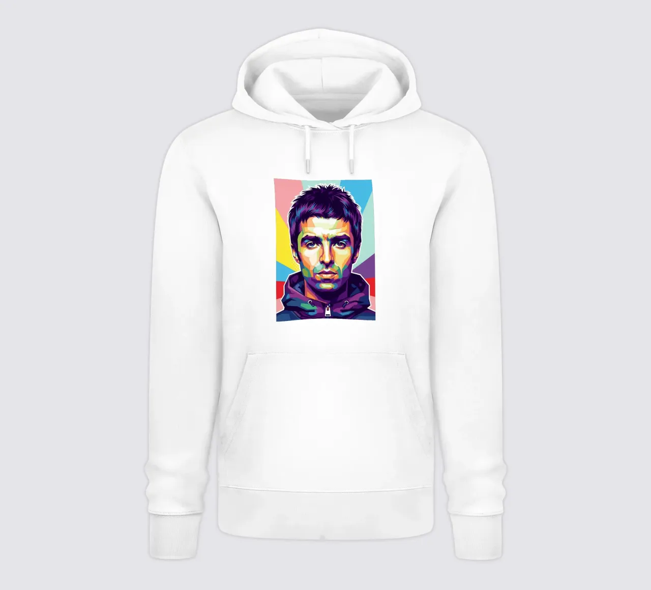 Ritratto pop art di Liam Gallagher felpa con cappuccio da Hantamrata